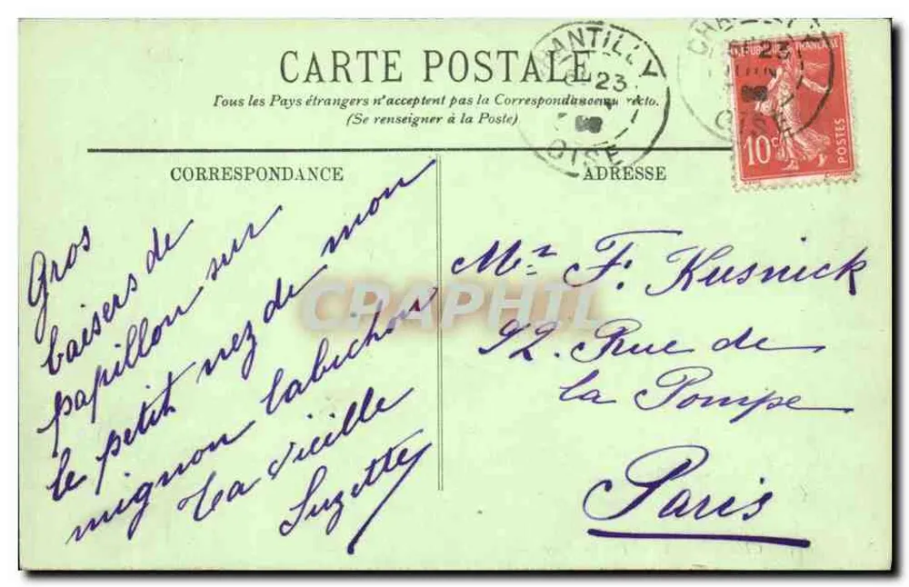 Chantilly — Vista do Parque — LL. — n°55 - Verso