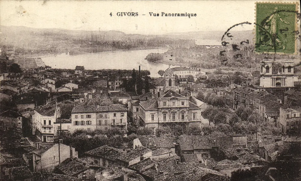 Givors — Panoramische weergave — Uitgever F. Rivot, Lyon - Voorkant