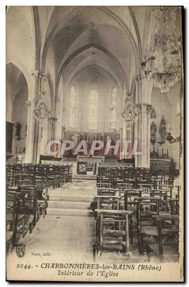 Charbonnières-les-Bains (Rhône) — Innenansicht der Kirche — Fayé, Verlag, n° 2044 - Vorderseite