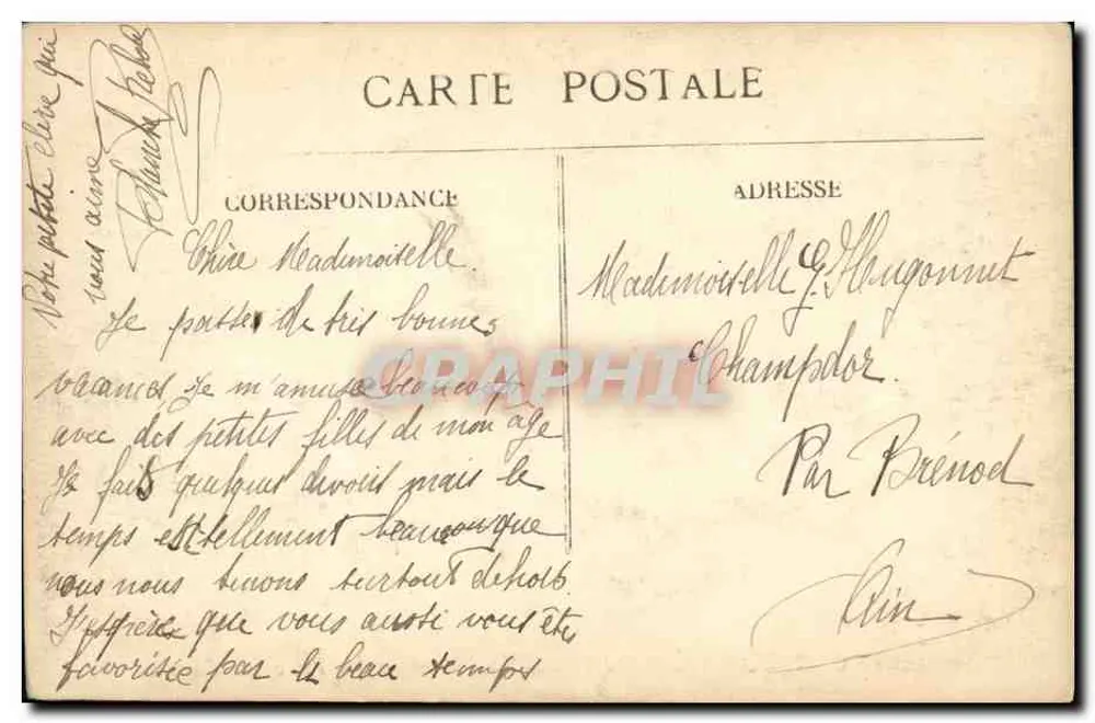 Charbonnières-les-Bains (Rhône) — Ansicht des Casino-Parks — Verlag: 1865 - Rückseite
