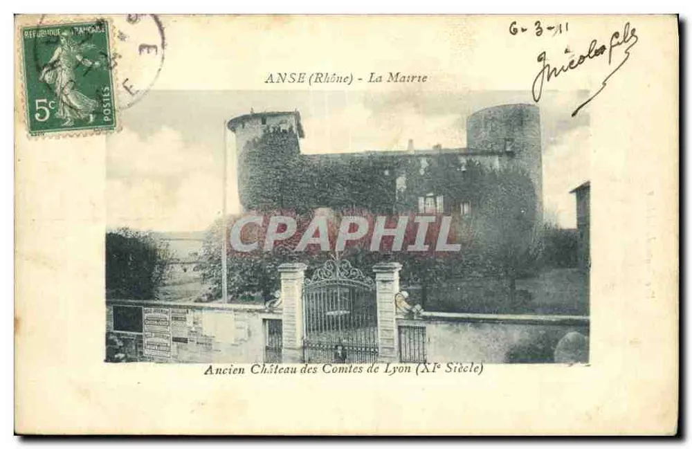 Anse (Rhône) — Rada Miejska — Stare Zamki Władcy Lyonu (XI wiek) - Awers