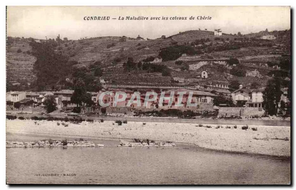 Condréou — La Maladière mit den Hängen von Chérie — DL. Combiet - Mâcon - Vorderseite