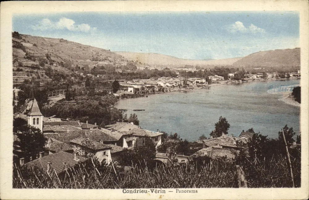 Condrrieu-Vérin — Panorama — Editor N. Portrand, Tabaec - Frente