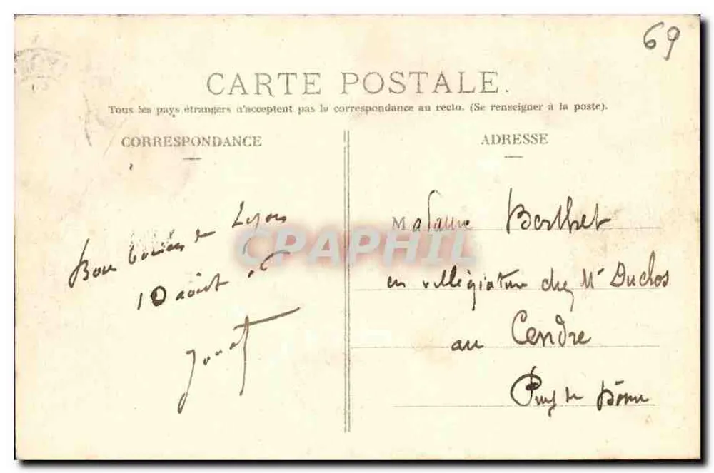 LYON. — Ponte de Ainay e Bairro de Saint-Quentin — P. Martel, editor, Lyon - Verso