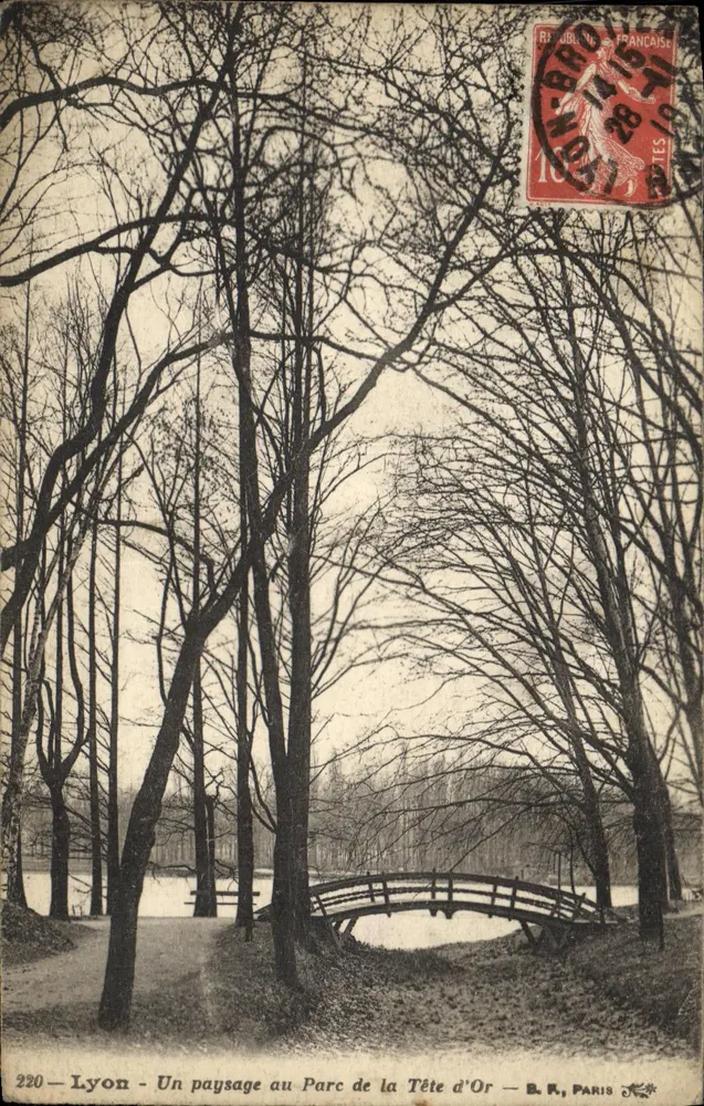 Lyon - Ein Winterlandschaft im Parc de la Tête d'Or — B. R., PARIS - Vorderseite