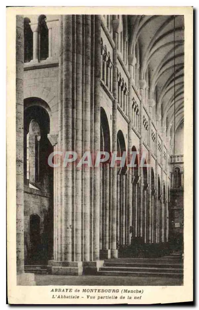 Abbaye de Montebourg (Manche) — L'Abbatiale - Vue partielle de la nef — Photographie H. Bioret, Valognes - Vorderseite