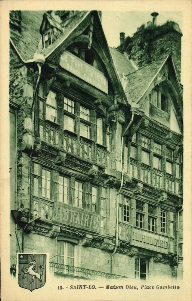 SAINT-LO — Maison Dieu, Place Gambetta — G. Artaud, Nantes - Vorderseite
