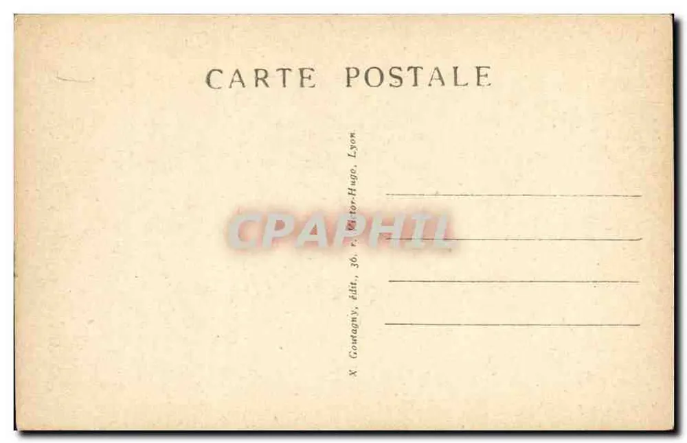 LYON — O Conservatório, quai de Bondy — Editor X. Gontagny, 36, r. Victor-Hugo - Verso