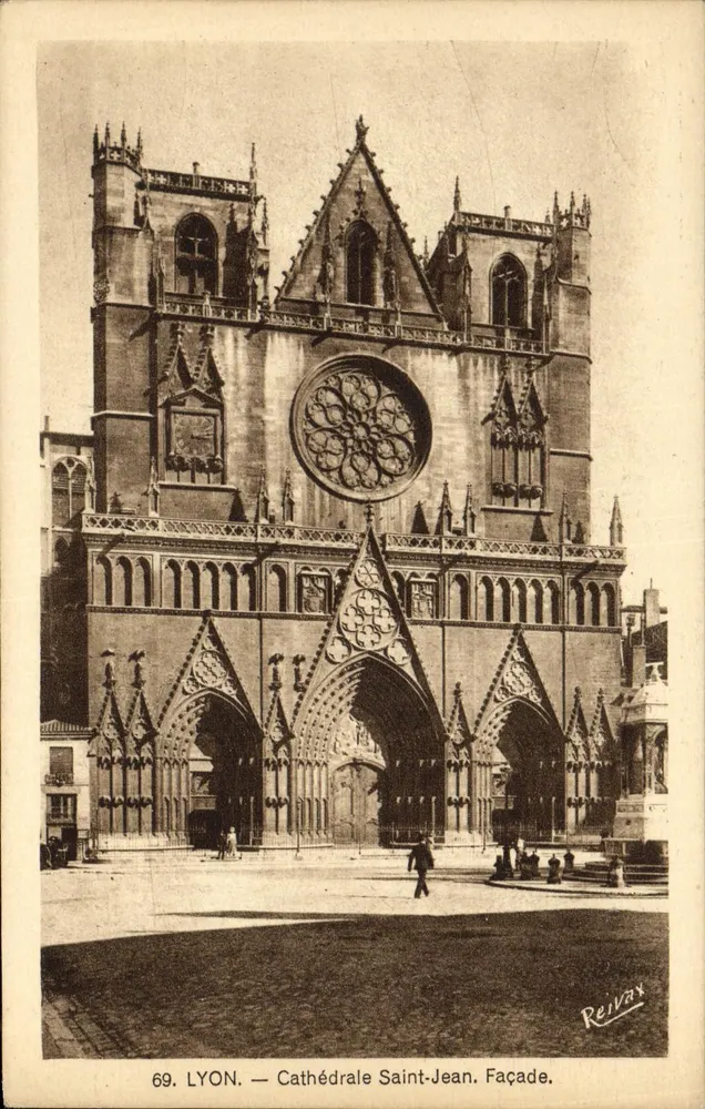 LYON — Catedral Saint-Jean. Fachada — Reivax, n°69 - Frente