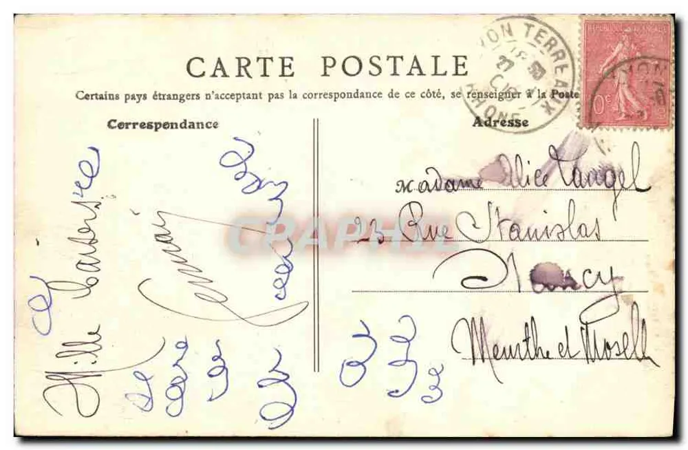 Lyon - Rathaus - Haupteingang — B.F. Paris, n° 159 - Rückseite