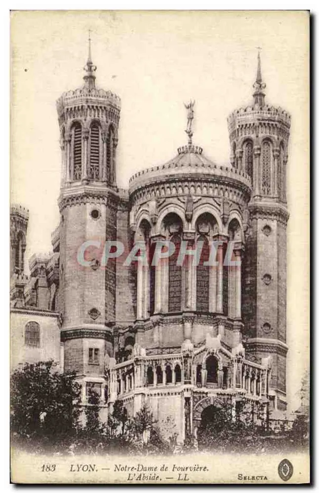 LYON — Nossa Senhora de Fourvière — A Abside — SELECTA - Frente