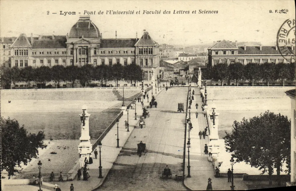 Lyon - Pont de l'Université und Fakultät für Literatur und Wissenschaften — B.F. n°2 - Vorderseite