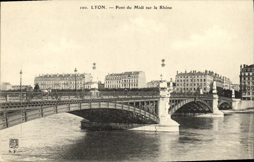 LYON — Ponte do Meio sobre o Rio Ródano — S.F. n°100 - Frente