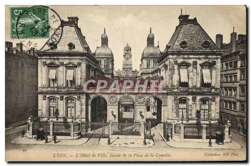 LYON — Das Rathaus, Fassade der Place de la Comédie — Collection ND Phot - Vorderseite