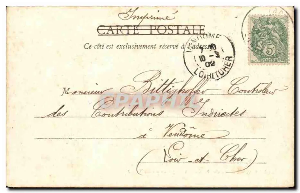 LYON - Tal der Rhône, Aussicht vom Turm — Edition Gilletta, Nice, Nr. 8365 - Rückseite