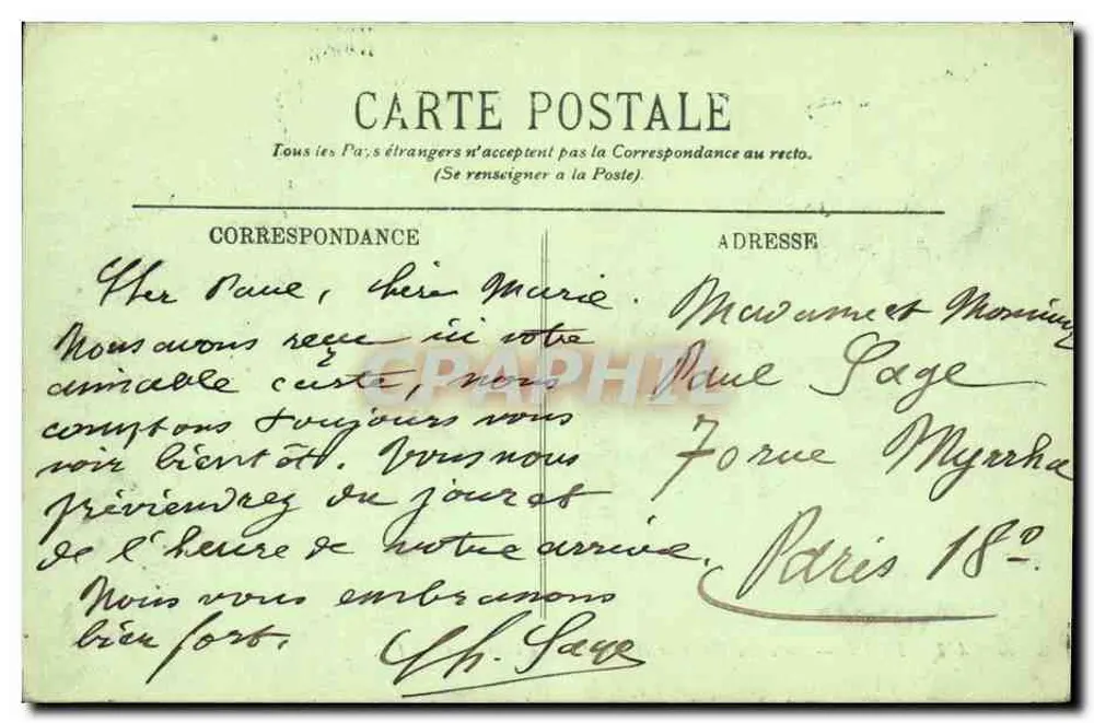 LYON — La Place Bellecour und der Coteau de Fourvière — LL. - Rückseite