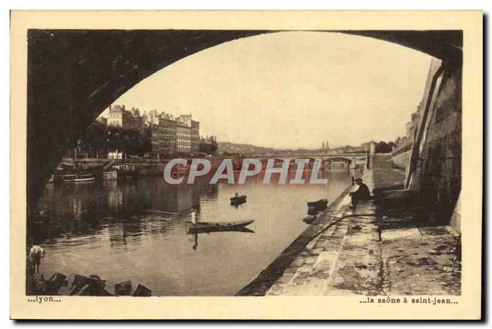 Lyon — A Saône em Saint-Jean — Edições J. Cellard, Lyon - Frente