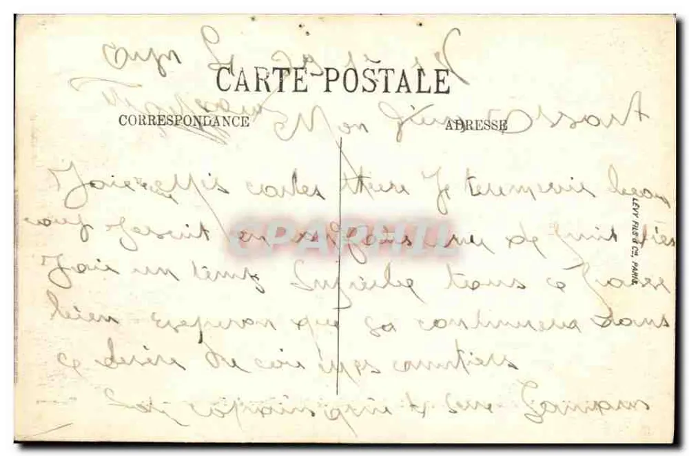 LYON — Verbindung des Rhônes und der Saône von Notre-Dame de Fourvière — Selecta, n°105 - Rückseite