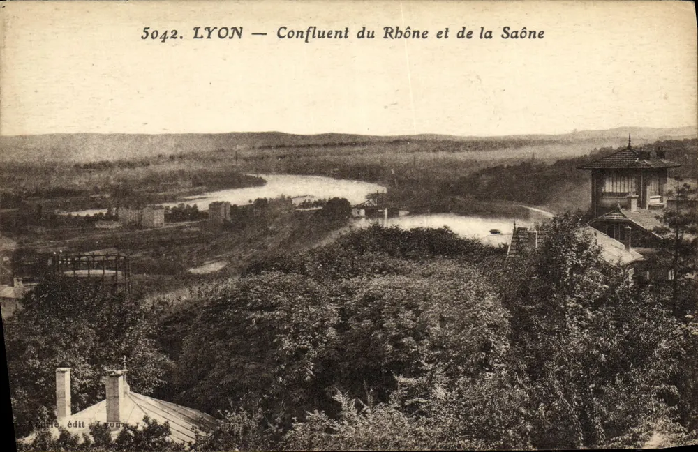 LYON — Conflito do Rio Rhône e Saône — Édit Lyon, n° 5042 - Frente