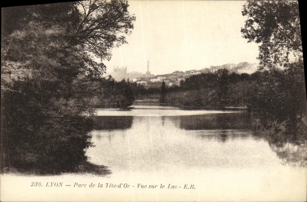 LYON — Parc de la Tête-d'Or — Blick auf den See — E.R. - Vorderseite