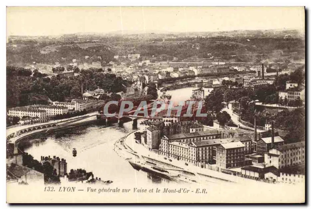 LYON — Vue générale sur Vaise et le Mont-d'Or — E.R. - Recto