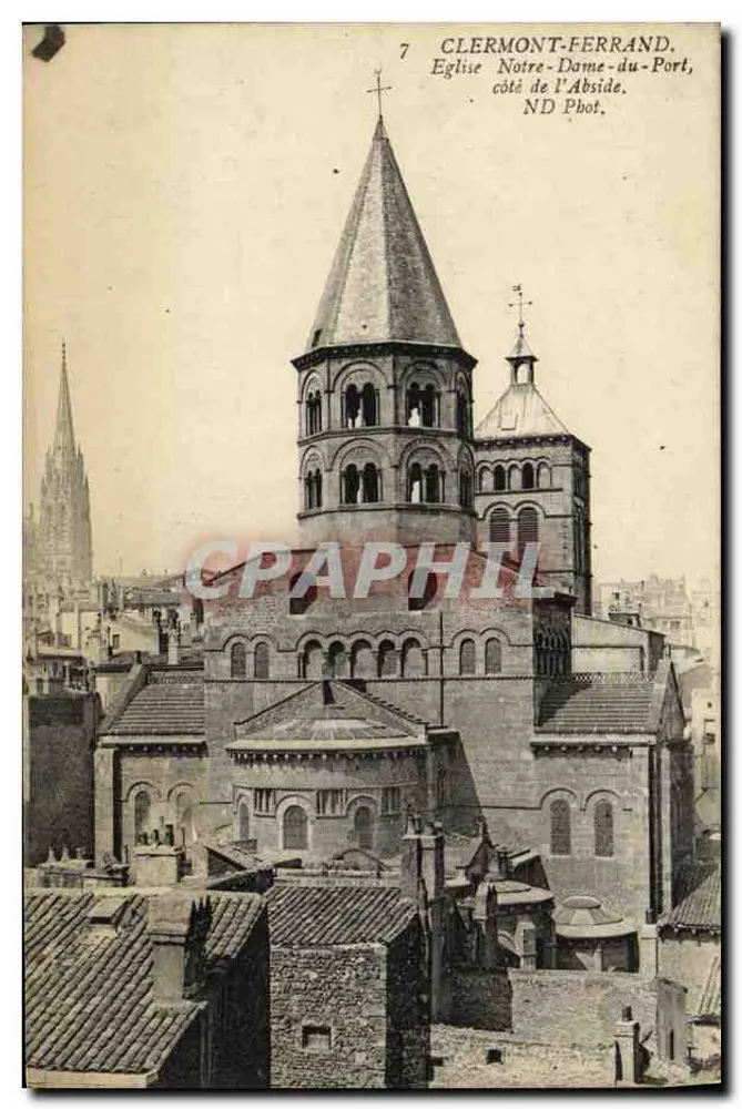 Clermont-Ferrand — Kirche Notre-Dame-du-Port, Seite der Apse — ND Phot. - Vorderseite