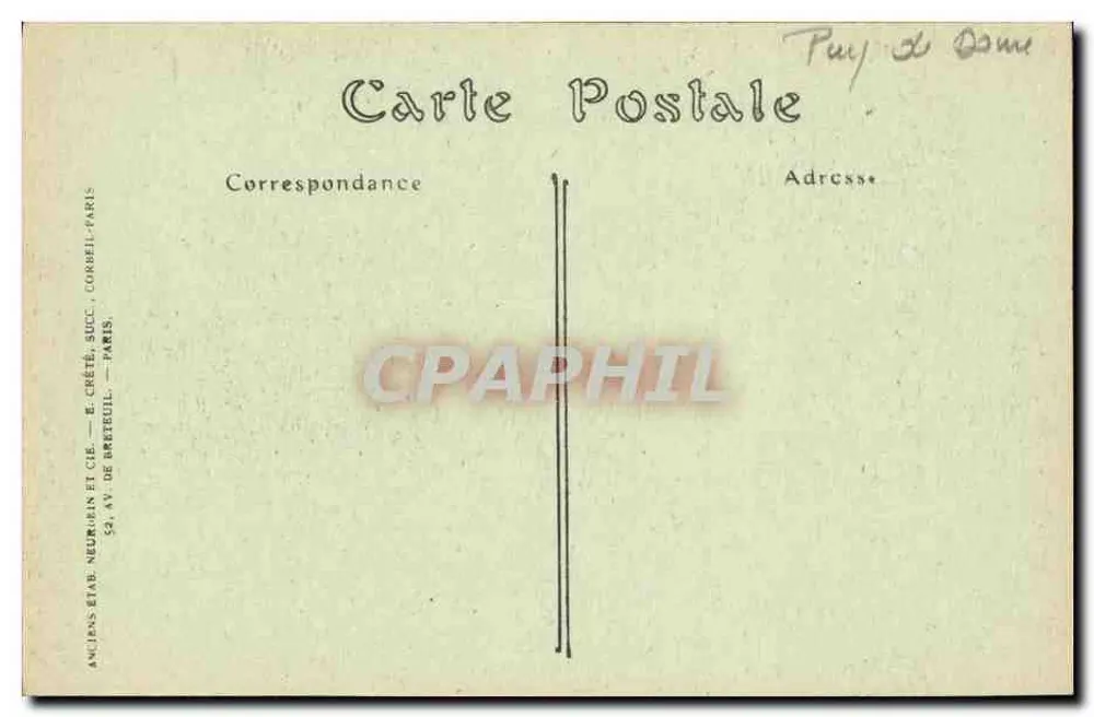 Clermont-Ferrand — Estátua de Vercingétorix por Bartholdi — ND Phot. - Verso
