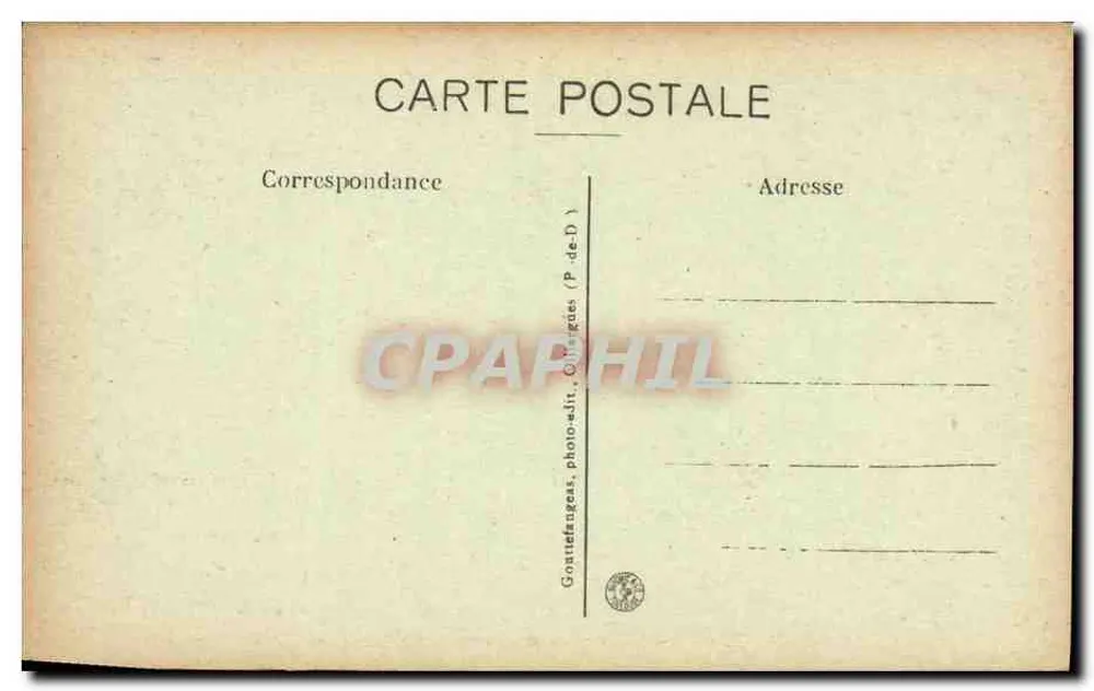 Clermont-Ferrand — Die monumentale Fontäne der Place Delille — G. d'O. - Rückseite