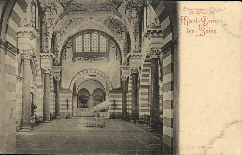 Der Große Saal — Thermalbad Mont-Dore-les-Bains — R. & J. D. 16006 - Vorderseite
