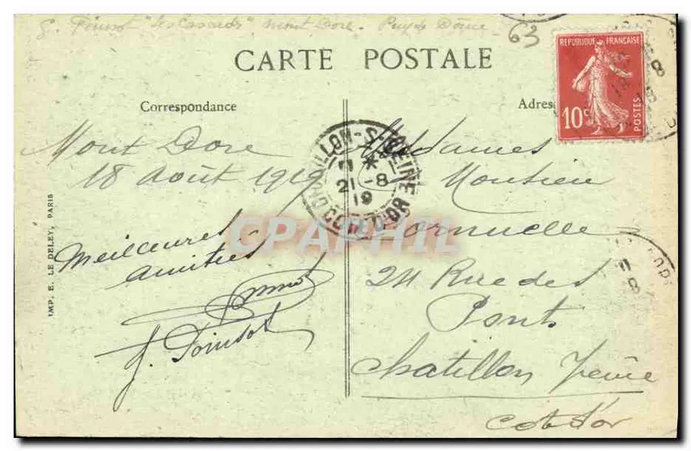 O Mont-Dore — O Sancy sob a neve — A Auvergne pitoresca - Verso