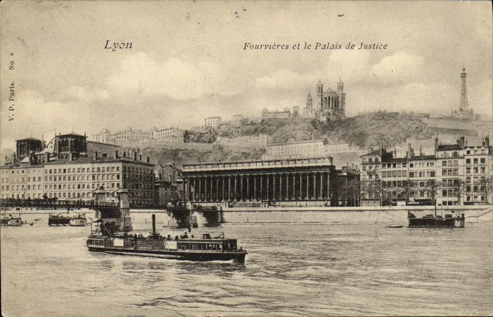 Lyon — Fourvières und das Palast der Gerechtigkeit — V.P. Paris, Nr. 6 - Vorderseite