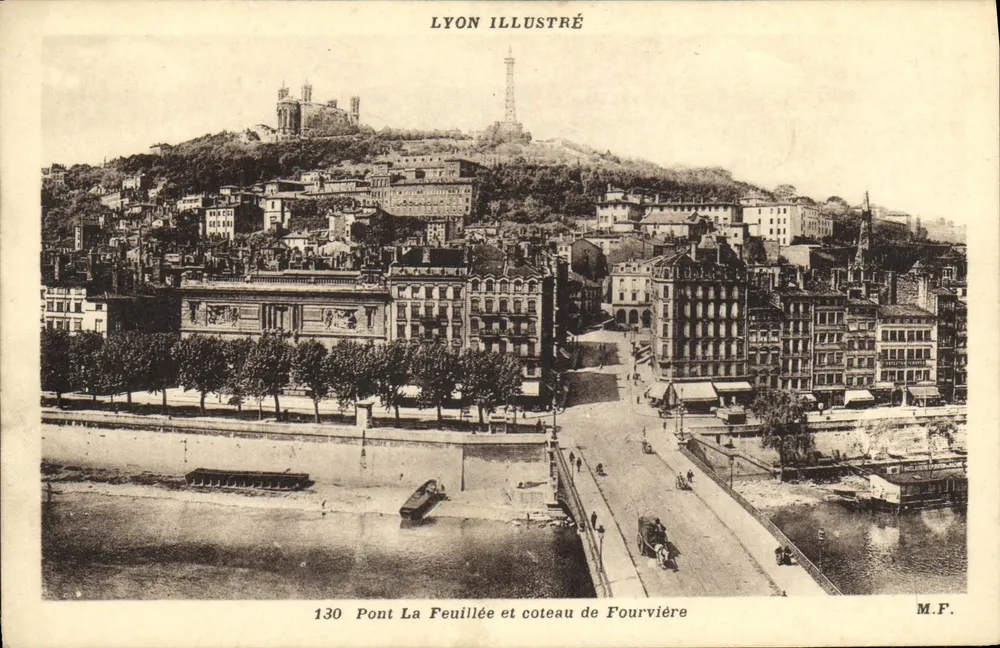 Brücke La Feuillée und Fourvière-Hügel — Lyon — Lyon Illustré Nr. 130 - Vorderseite