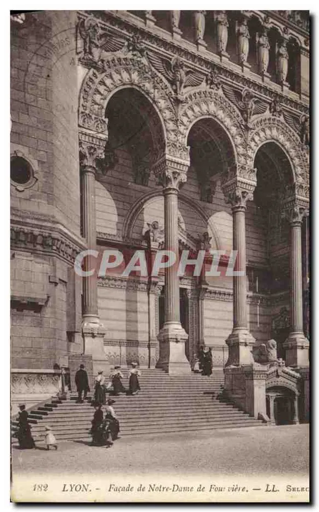 LYON - Fachada de Notre-Dame de Fourvière — LL. Select - Frente