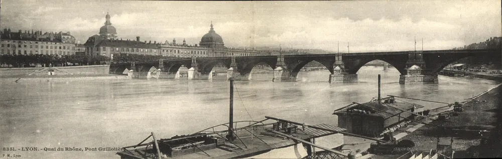 Lyon - Quai du Rhône, Pont Guillotière — P. M., Lyon - Vorderseite