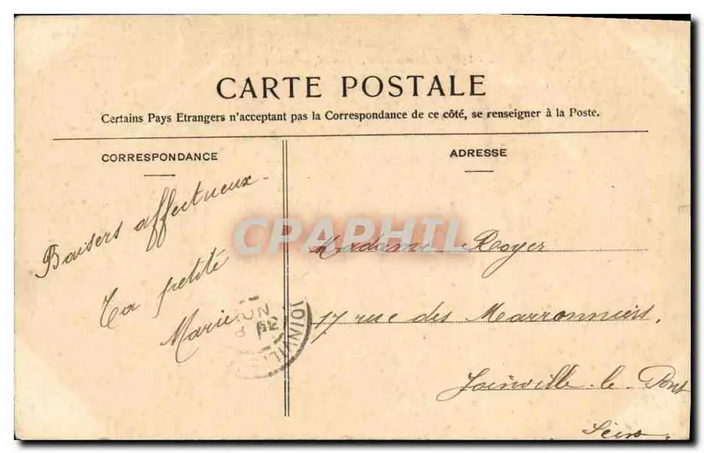 Lyon — Lycée de Jeunes Filles, Place Edgar-Quinet — Imprimerie RHY & Cie, Lyon, n° 155 - Rückseite