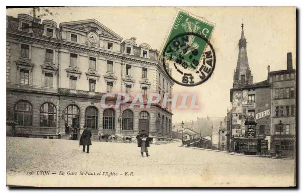 LYON — La Gare St-Paul et l'Église — E.R. - Vorderseite