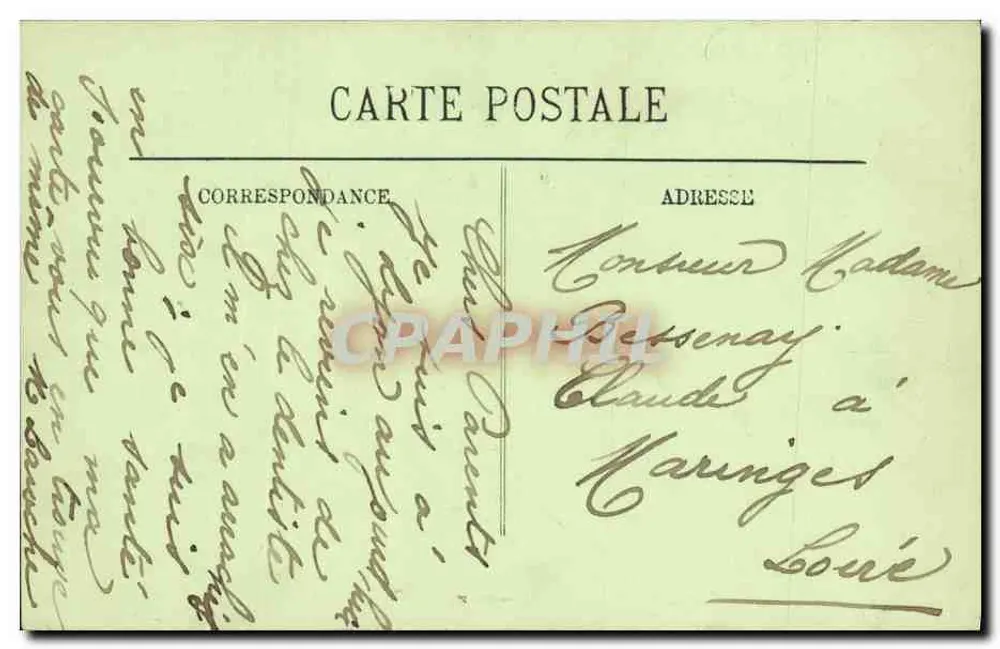 LYON — La Tour de Fourvière und die Croix Rousse — Mille Crétin und Mme Labelle-Crétin, Verleger — Fourvière - Rückseite