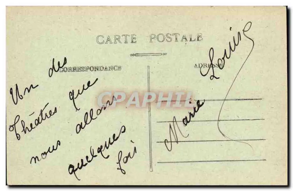Lyon — Das Grand Theatre und die Rue Puits-Gaillot — Verlag: Tanguy & Cie, Nr. 5295 - Rückseite