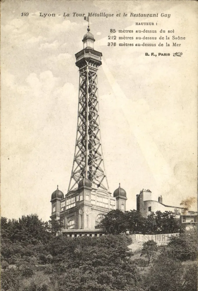 Lyon - La Tour Métallique und Restaurant Gay — B. F., Paris - Vorderseite