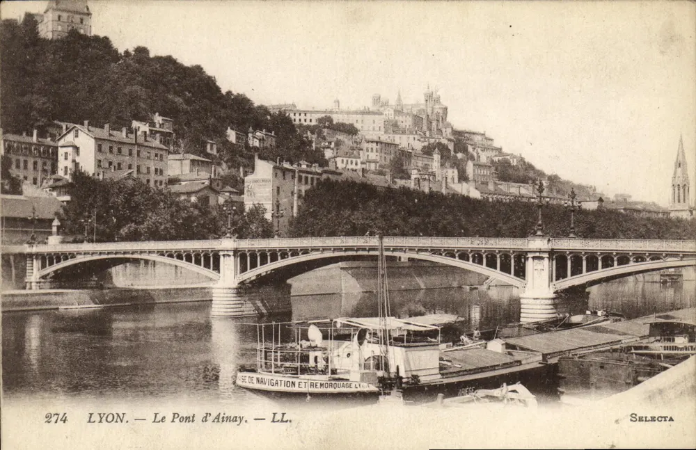 LYON — O Ponte d'Ainay — Selecta n°274 - Frente