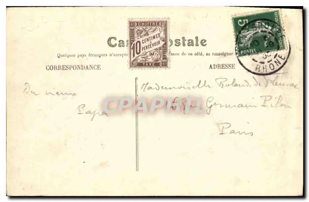 Lyon-Fourvière — Ansicht vom Metallturm — Verlag: Lyon-Fourvière, Nr. 6 - Rückseite