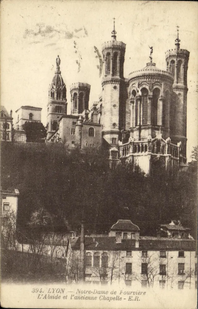 Lyon — Die Apse und die Alte Kapelle — Notre-Dame de Fourvière — E.R. — n°394 - Vorderseite