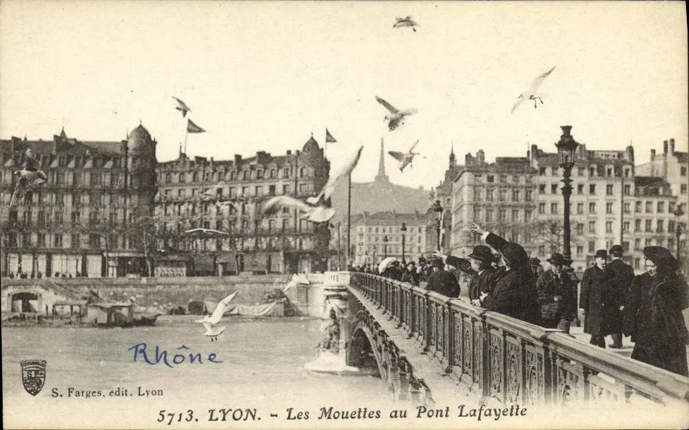 LYON - As Garças no Ponte Lafayette — S. Farges, edit. Lyon, n° 5713 - Frente