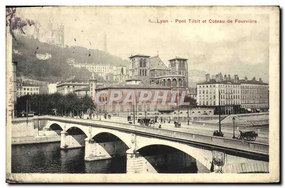 Lyon - Pont Tilsit e Coteau de Fourvière - Frente