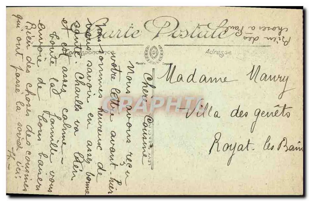 La Bourboule — El Casino y el Teleférico — LL. - Reverso