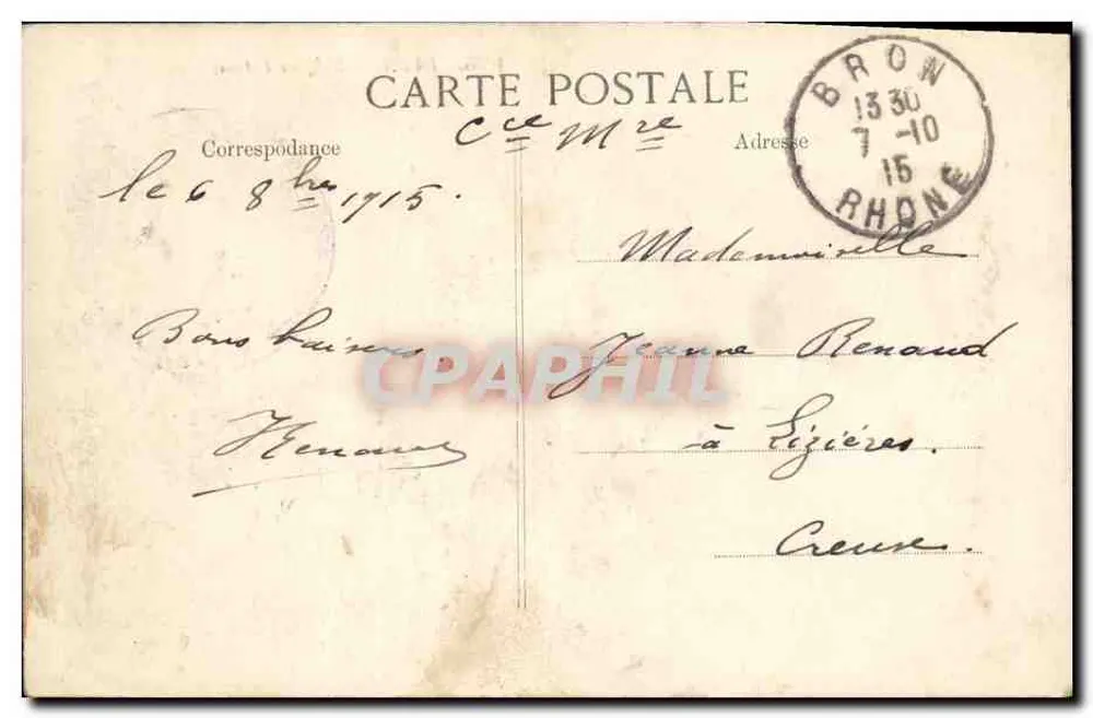 Lyon — A Igreja de Ainay — Editor desconhecido, n° 1035 - Verso