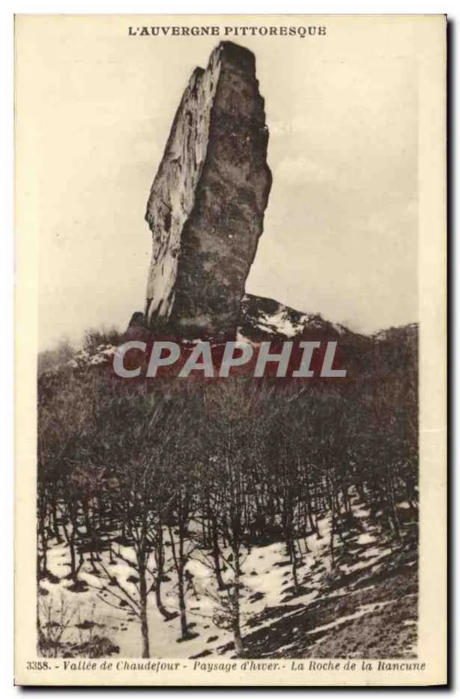 Tal von Chaudejou - Winterlandschaft - La Roche de la Rancune — Die malerische Auvergne - Vorderseite