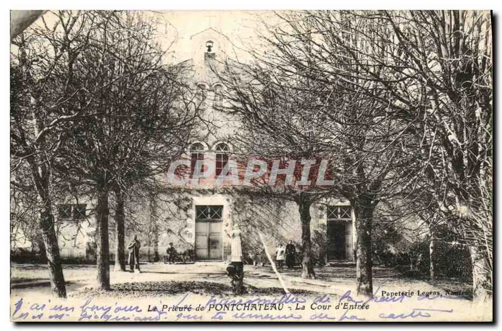 O Prieuré de PONTCHATEAU — A Cour de Entrada — Papeterie Lecrans, Nantes - Frente