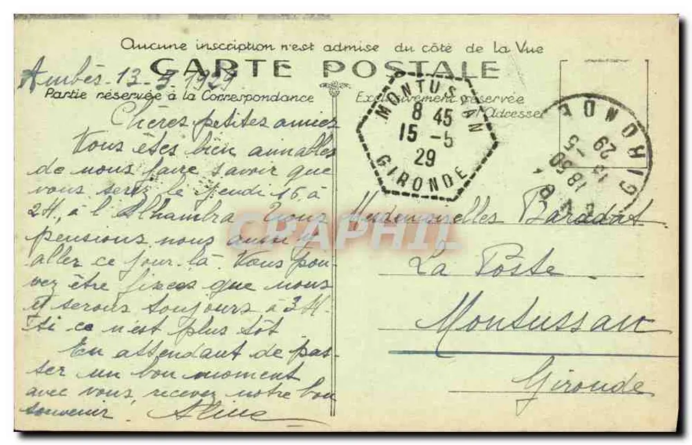 Ambès (Gironde) — Denkmal für die Vaterland (Krieg 1914-1918) — Verleger Dalboy, n°200 - Rückseite