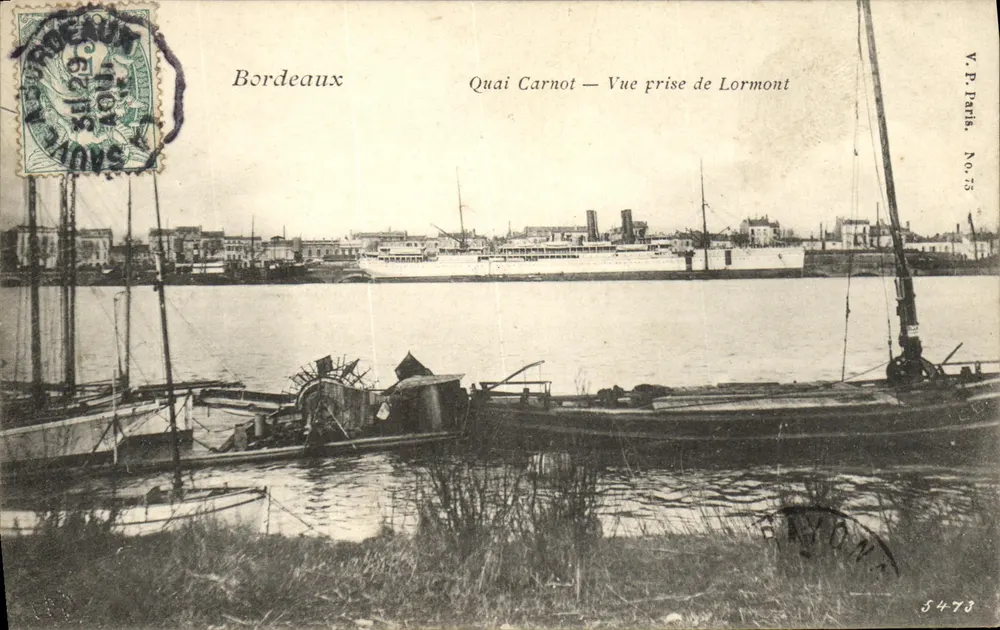 Bordeaux — Quai Carnot — Ansicht von Lormont — V.P. Paris, Nr. 75 - Vorderseite